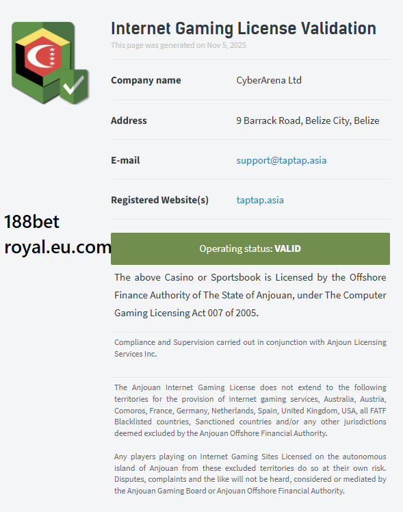 Sự bảo đảm và tín nhiệm 188bet Sự bảo đảm và tín nhiệm 188bet